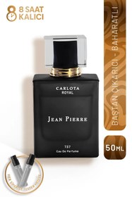 Resim MATEO ROYAL Jean Pierre Erkek Parfüm 50ml EDP Kalıcı Baharatlı Yoğun Koku Mini Parfüm Hediyeli 