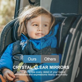 Resim Bebek Araba Aynası, 360° Döner, Kırılmaz, Geniş Görüş Alanı 