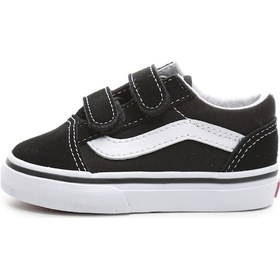 Resim 000d3yblk1-r Vans Old Skool V Bebek Spor Ayakkabı Siyah 000d3yblk1-r Beyaz - Siyah 