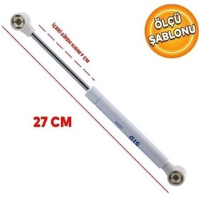 Resim Kutayalp Yapı Dolap Amortisörü 100n 27 Cm Gazlı Piston Kapak Hidroliği Turkuaz 