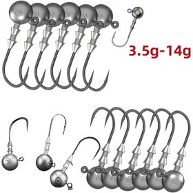 Resim 10 adet Kurşun Kafalı saç tokası, Keskin Zıblarla Jigler, Taşınabilir Balıkçılık Aksesuarları, Yumuşak Yemler İçin Uygun Ağırlıklı Balıkçılık Kançaları 