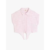 Resim Koton Bağlama Detaylı Kız Çocuk Crop Gömlek 5SKG60051AW (5SKG60051AW) 