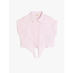 Resim Koton Bağlama Detaylı Kız Çocuk Crop Gömlek 5SKG60051AW (5SKG60051AW) 