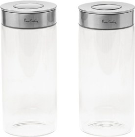 Resim Pierre Cardin Neo Silver Cam 23cm 2'li Kavanoz Seti Gümüş 