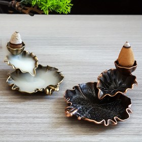 Resim 1 adet Zarif Çinko Alaşımlı Tütsü Yakıcı Yaprak Tasarımı ile - Meditasyon, Ev Dekoru ve Tatil Kutlamaları için İdeal, Oturma Odası, Çalışma Odası veya Çay Odası için Mükemmel, Dini Deneyimini Geliştirir, Tütsü Tutucu 