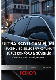 Resim Rulo Cam Filmi Çizilmez 1 Ply 75 Cm X 60 M Super Dark Black %5 