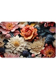 Resim Dijital Baskılı Desenli Dekoratif Dış Kapı Önü Ve Iç Mekan Paspası Yıkanabilir Kaymaz Taban Krem 