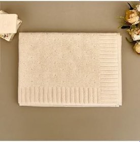 Resim Patte Ayak Havlusu - Krem - 50X70 Cm 