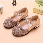 Resim Gümüş Çocuk Ayakkabıları Inci Rhinestones Parlayan Bahar Çocuklar Prenses Ayakkabı Bebek Kız Ayakkabı Parti Ve Düğün Ayakkabı Boyutu İçin Gümüş 