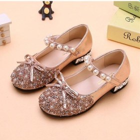 Resim Gümüş Çocuk Ayakkabıları Inci Rhinestones Parlayan Bahar Çocuklar Prenses Ayakkabı Bebek Kız Ayakkabı Parti Ve Düğün Ayakkabı Boyutu İçin Gümüş 