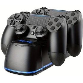 Resim Dream011 413 Ps4 Kontrol Cihazı Şarj İstasyonu 18 Saat Hızlı Şarj Led Gösterge Çift Usb Ps4 Ps4 Slim Ps4 Pro Uyumlu 
