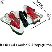 Resim gcstore 12 Volt Ok Led Lamba 2Li Yapıştırma Kırmızı 