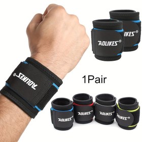 Resim Erkekler ve Kadınlar için 2'li Ayarlanabilir Sıkıştırma Spor Bilek Bandı - Nefes Alabilen Naylon Karışımı, saç tokası ve Döngü Kapatma, Bisiklet, Koşu, Ağırlık Kaldırma, Spor Salonu ve Açık Hava Aktiviteleri için İdeal, Spor Bilek Desteği | Ayarlanabilir Bilek Bandı | Dayanıklı Bilek Bandı 