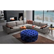 Resim Yuvarlak Chester Model Kapitoneli Oval Orta Puf- Modern Puf 