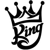 Resim Genel Markalar King Tacı Sticker Oto Motor Laptop Duvar Folyo Sticker 10x12 Cm 