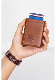 Resim Newish Polo Erkek Mekanizmalı Kartlık Ve Cüzdan New145 - Taba 