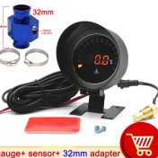 Resim Xiyu Shop Kırmızı Stil Yuvarlak LCD Dijital Araba Kamyon Su Sıcaklık Ölçer Sıcaklık Sensörü Temperatura Moto + Voltmetre Volt Voltaj Ölçer V 24V (Yurt Dışından) 