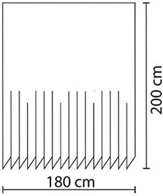Resim Jackline Zethome 6771 Banyo Duş Perdesi Tek Kanat 1x180X200 