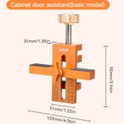 Resim IMBOT Dolap Kapısı Kurma Kelepçesi, 2'si 1 Arada Dolap Montaj Konumlandırma Aracı, Çok Fonksiyonlu Ayarlanabilir Alınma Yardımcısı, Alüminyum Alaşım DIY Konumlandırma Kelepçesi, Çerçevesiz Dolap Kapıları Kurulumu İçin Uygun 
