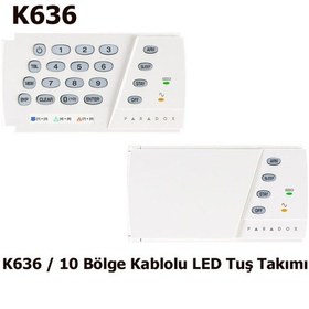 Resim Paradox K636 10 Zon Kablolu Yatay Led Keypad (E Sp Ve Mg Seriler 