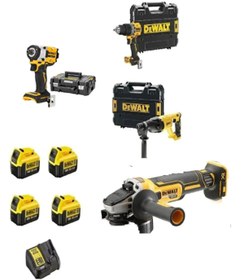 Resim Dewalt Dcf922 ( 400 nm )+dch133( 2.6 j )+dcd805 ( 90 nm ) + dcg412 ( 125 mm ) + 4x 4 ah akü+ dolum cihazı 
