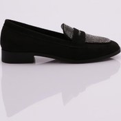 Resim Dgn 3353 Kadin Loafer Ayakkabi Siyah Süet 
