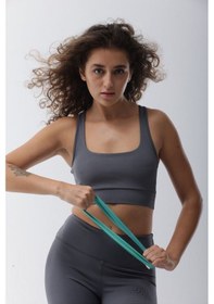 Resim Micro Polyester Gri Toparlayıcı Sporcu Bra Gri 
