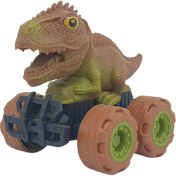 Resim Sürtmeli Dinazor Arabalar cm - H-20 - Stegosaurus -Kahverengi 