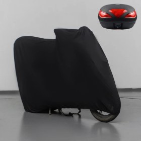 Resim Teksin Kymco Activ 110 Çantalı Siyah Kumaş Motosiklet Branda Motor Penye Branda 