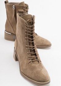 Resim luvishoes Gigi Taba Süet Hakiki Deri Kadın Bot 