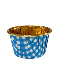 Resim Dolphin Muffin Kağıt Karton Altın Mavi Desenli Cupcake Kek Kalıbı Kapsülü Kabı - 25 Adetlik 10 Paket 