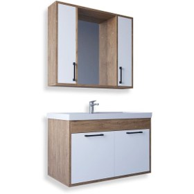 Resim TETA HOME Lizbon 80 Cm Mdf Banyo Dolabı Seti 