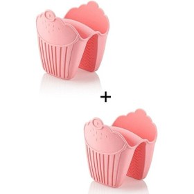 Resim Bayev 2 Adet Silikon Isıya Dayanıklı Yanmaz Yapışmaz Fırın Tutgaç Eldiveni 