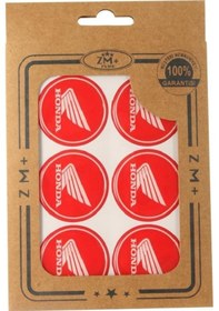 Resim HONDA Koruma Takozu Damla Etiket Sticker Ø39 mm KIRMIZI 
