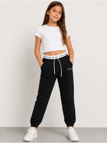 Resim Mışıl Kids Mışıl 18105-26 Kız Çocuk Jogger Pantolon Rahat Kalıp Cepli Eşofman Altı 