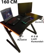 Resim XPRİME Markus Rgb Ledli Oyuncu Masası 160 Cm 