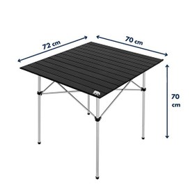 Resim Kamp Ayısı Katlanabilir Alüminyum XL Kamp Masası Taşıma Çantalı Siyah 