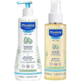Resim Mustela Yenidoğan Şampuanı 500 Ml - Mustela Bebek Yağı 100ml 