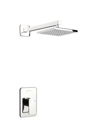 Resim Mistillo Ankastre Duş Seti 200x200 Mm Kare Tepe Duşu+yönlendirici Krom - Parlak 