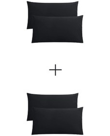 Resim Stella Flavo 4'lü Yastık Kılıfı 50x70+20 Cm Kapaklı Siyah 