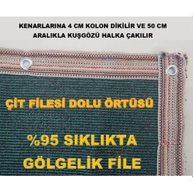 Resim Gölgelik File 95 Lik Eni 2 Metre Gölgeleme Örtüsü Çit Filesi 