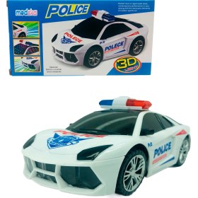 Resim Medska Pilli Işıklı Sesli Polis Arabası 3D Işıklı 