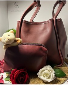Resim Büyük Anne Çantası Bordo - Mürdüm 