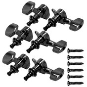 Resim 3 Sol 3 Sağ Gitar Akort Burguları Akort Burguları Mekanizması Vidalı Elektrikli Enstrüman Siyah 