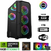 Resim Xaser Thunder X760 I9 14900KF 16GB Ddr5 Ram 1tb M.2 Nvme SSD 16GB RTX5060 Ti Sıvı Soğutmalı Oyuncu Bilgisayarı 