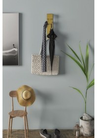 Resim Mimoza Metal Duvara Monte Askılık Gold Gold 