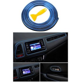 Resim Trim Fitil Mavi Yeni Nesil Araç Içi Ip Şerit Balık Sırtı Nikelajlı 5 Metre 