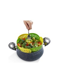 Resim Plastik Katlanır Buharda Pişirme Aparatı Sağlıklı Haşlama Sepeti Çok Renkli 