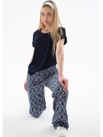 Resim Fashion Friends Bayan Pantolon 25y0179k1 Mavi Mavi 