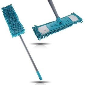 Resim Cod-Ex Makarna Şönil Kuru Nemli Palet Tablet Mop Yedek Seti Takımı Mop 3'lü 40 CM + Mop Tutucu + Sap 